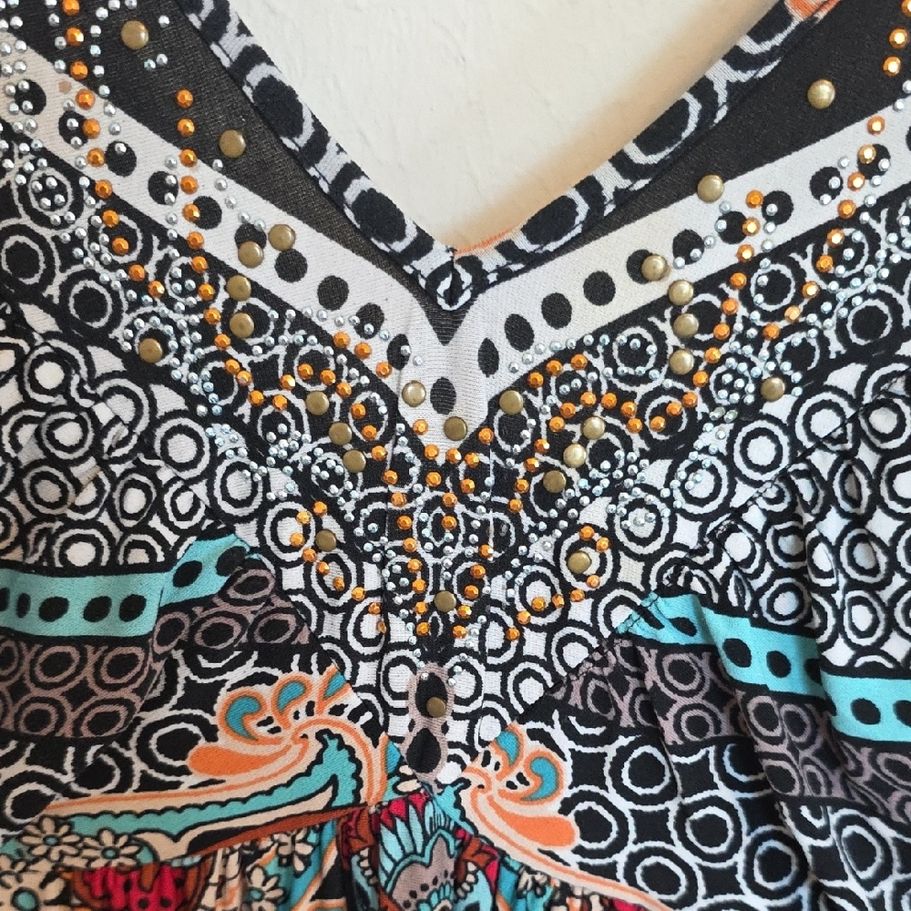 ONE WORLD Multicolor Bohemian Maxi Dress - Picture 5 of 9